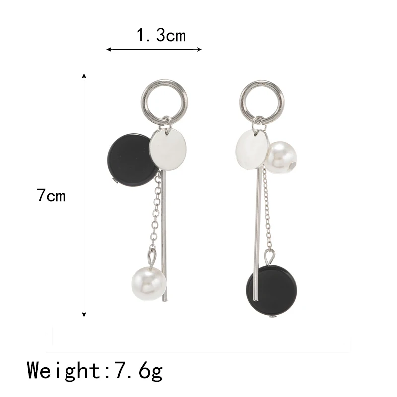 ZHEN TOMOMI корейские массивные черные круглые акриловые Асимметричные Длинные