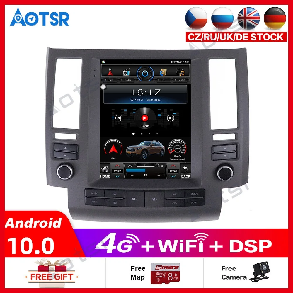 Автомобильный мультимедийный плеер для Infiniti FX FX35 FX45 2003 2009 Радио Стерео Tesla экран