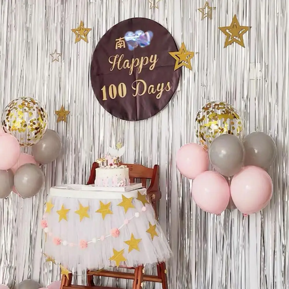 2 м цвета: золотистый серебристый металлик Блестки из фольги бахрома шторка на