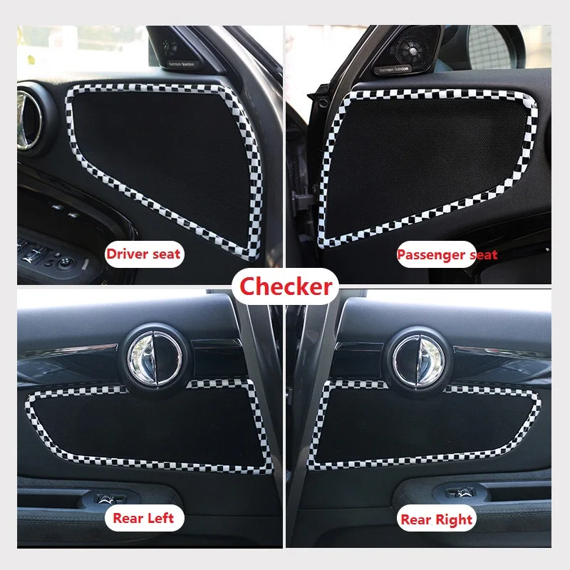 4 шт. авто интерьер автомобиля молдинги дверь аудио динамик отделка кольцо Крышка