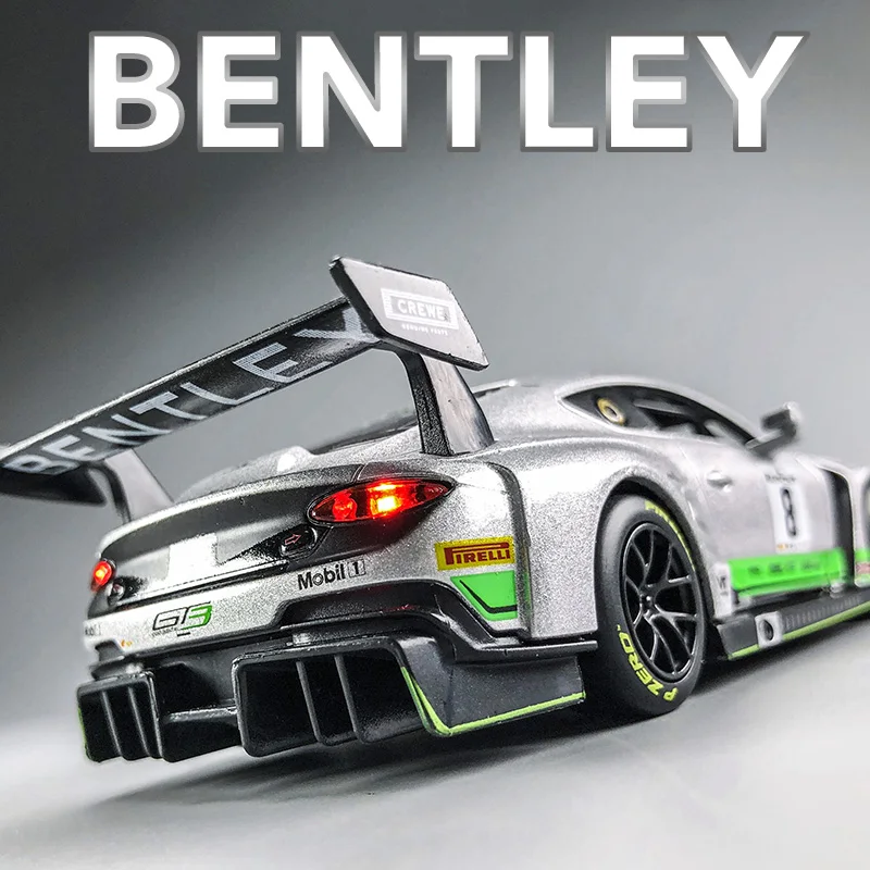 Модель мини автомобиля Bentley GT3 1:32 из сплава металлическая игрушка Литые и