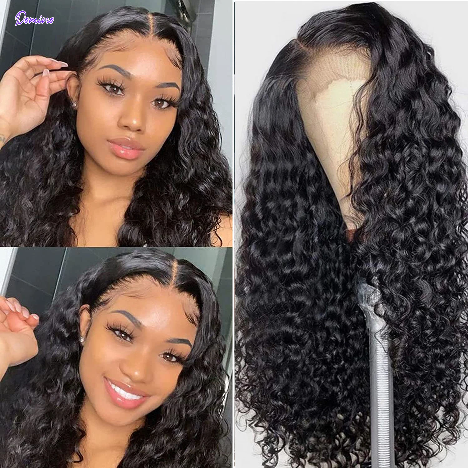 

Женский парик с кудрявыми натуральными волосами, 30 дюймов, 220%