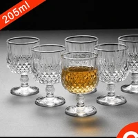 6 pcs european style glass diamonds wine glass set household whisky goblet wine glass wine glass