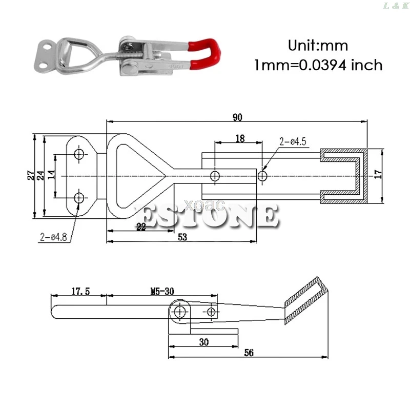 Лидер продаж быстрый тогл с зажимом 100 кг 220 фунтов удерживающая емкость