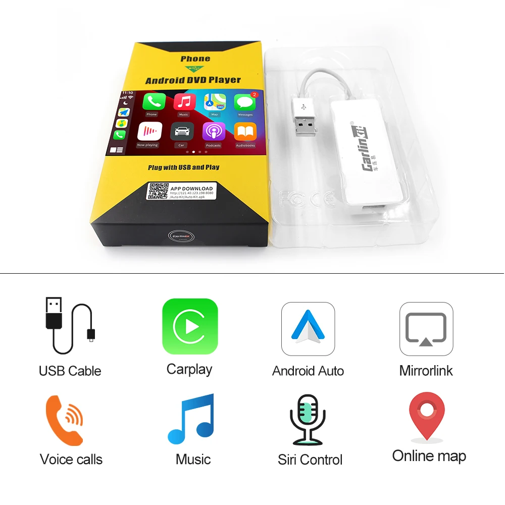 Carlinkit Apple Car Play Android автомобильный ключ для экрана системы Smart Link поддержка MirrorLink