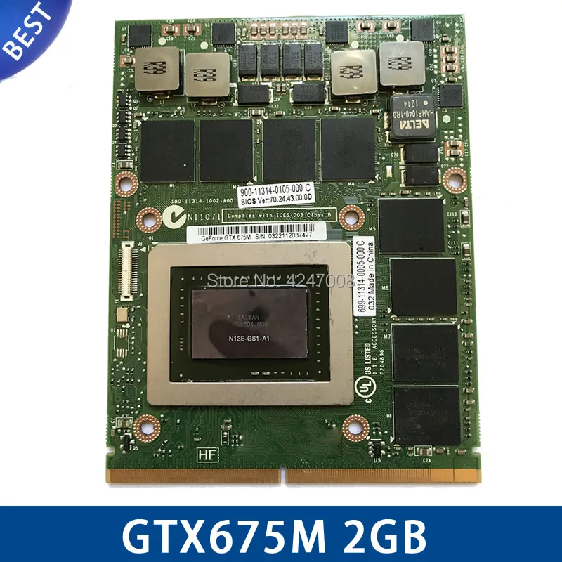 оригинальный gtx675m gtx 675m n13e gs1 a1 видео vga ка