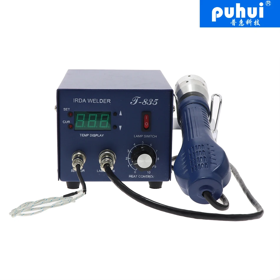 Инфракрасная нагревательная станция PUHUI 835 SMD машина + T812 сварочный аппарат BGA IRDA