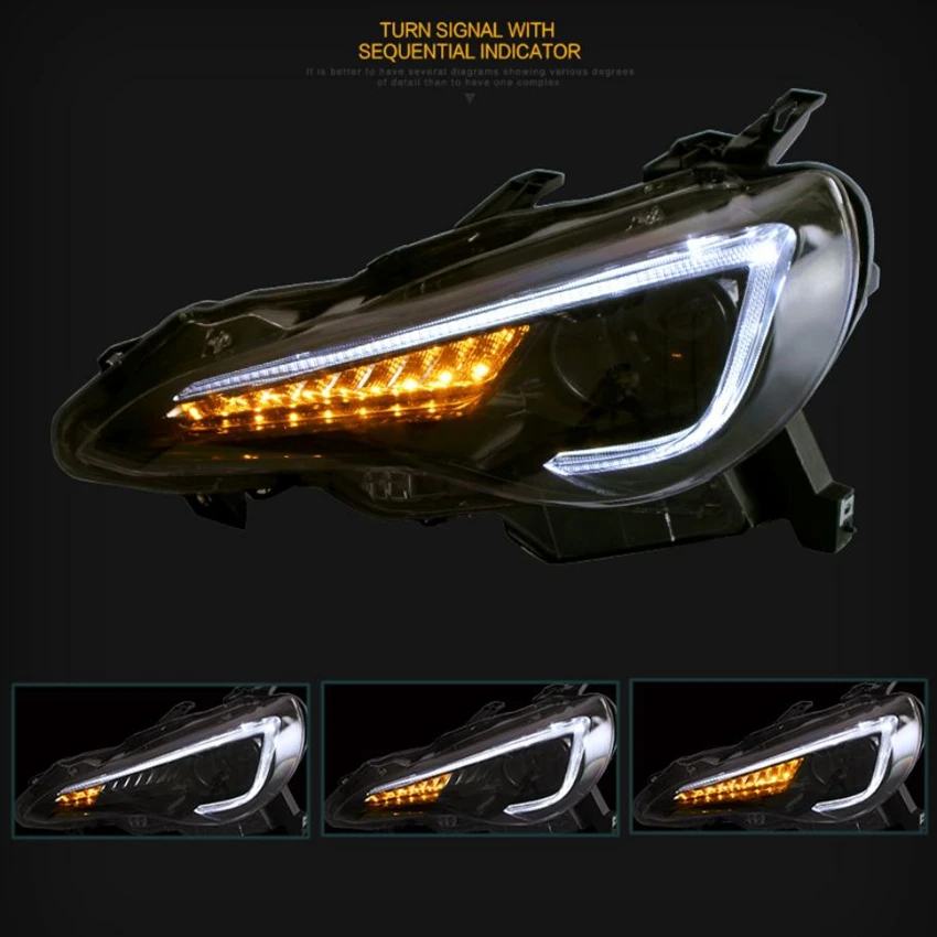 VLAND factory for car head lamp for 86 headlight 2013 for Subaru BRZ head light with moving signal
