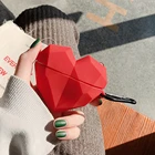 Чехол для наушниковнаушников Airpods pro 2 3, силиконовый чехол с милым красным сердцем, мультяшный чехол для наушников Apple Air pods, чехол для наушников