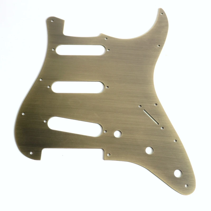 США стандарт 11 монтажных отверстий SSS Матовый алюминий Золотой строт гитарная