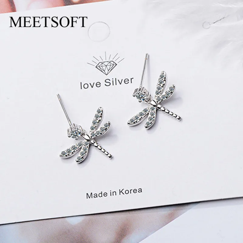 Женские серьги подвески MEETSOFT из серебра 925 пробы с защитой от