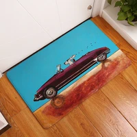 car pattern kitchen rug cartoon style dog print carpets anti slip floor mat outdoor rugs animal front door mats kitchen mats