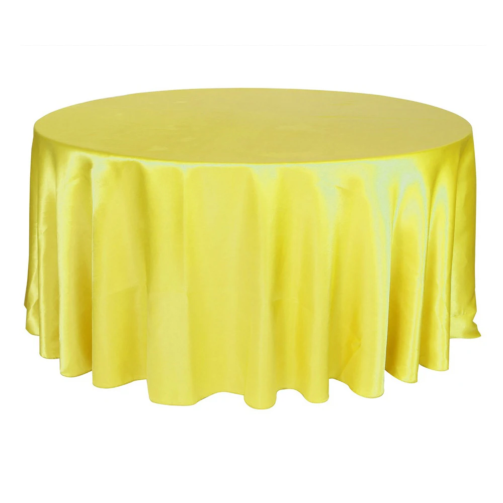 yellow 1 шт. атласная Скатерть 57''90''120'' белого и черного цветов для свадьбы, дня рождения, вечеринки, скатерть, круглая скатерть, домашний декор - Цвет: yellow