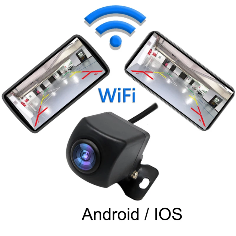저렴한 BigBigRoad-와이파이 반전 카메라, HD 나이트 비전 대시 캠, 미니 바디 와이드 앵글 사각 지대 무선 자동차 후방 카메라