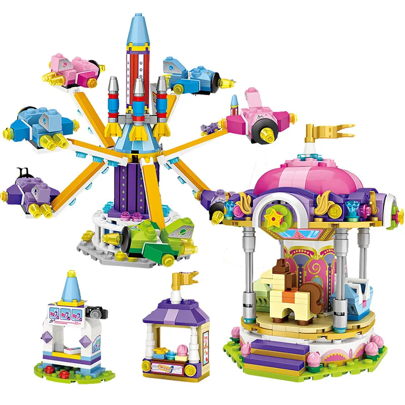 Мини-блоки для парка развлечений друзья колесо обозрения карусель пиратский