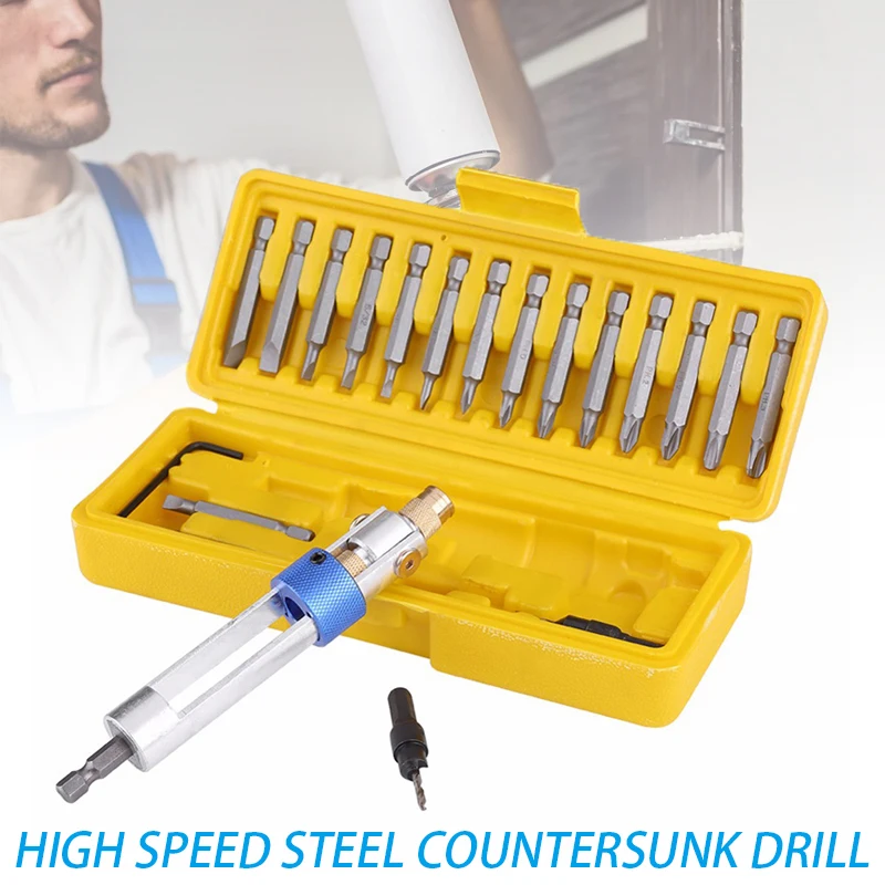 

High Speed Steel Screwdriver Bits 20pcs Drill Bit Set Flip Drive And Box Tools Kit He