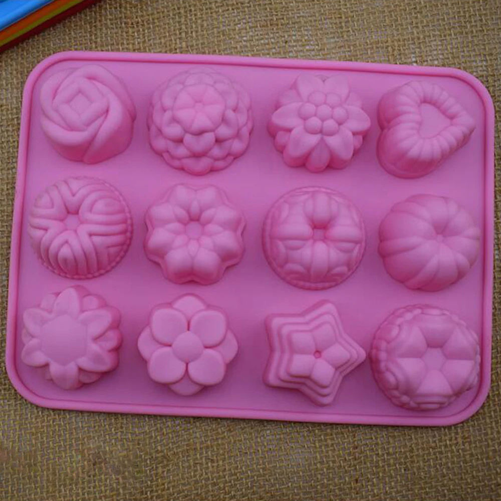 Силиконовые формы для мыла ручной работы 12 цветов в форме полости форма ледяной