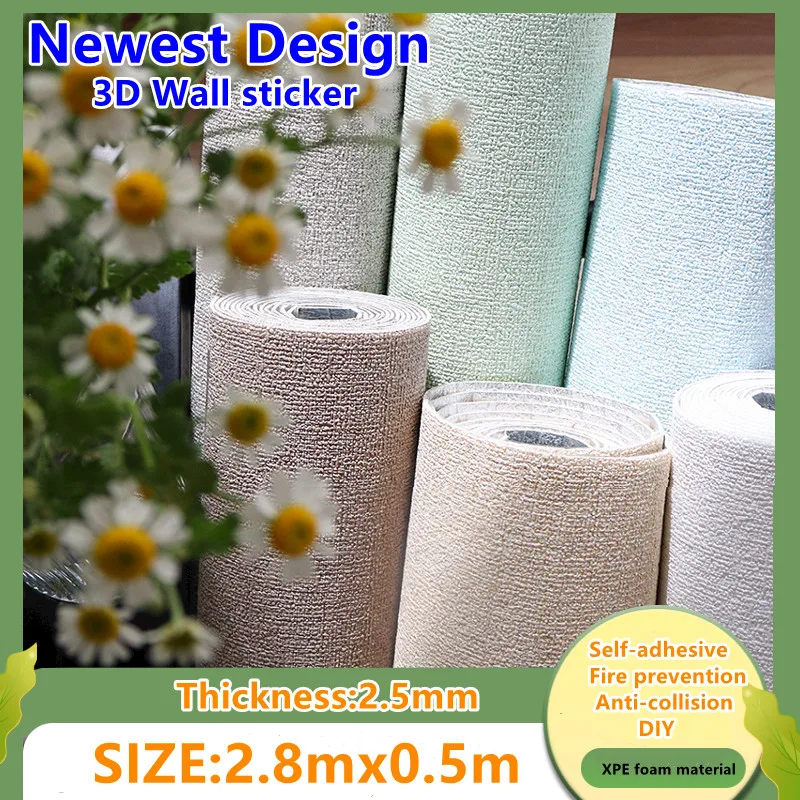 

Самоклеящиеся 3D-обои в рулоне, водонепроницаемые современные наклейки для гостиной, домашний декор, 2,5 м х 0,5 м