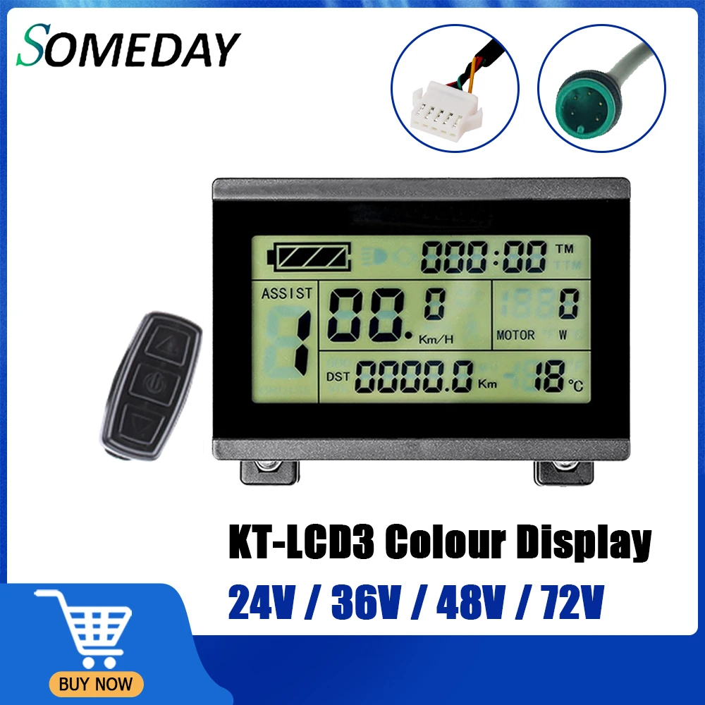 Когда нибудь 24 в 36 48 72 когда КТ ЖК дисплей на 3 дюйма KunTeng электровелосипедный