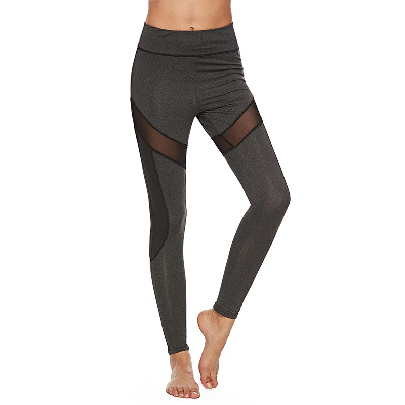 

Sexy Women Leggings Gothic Insert Mesh Design Trousers Pants Black Capris Sportswear New Fitness Leggings Big Size