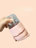 portable girls cute glass water cup insulated straw cup summer drinking cup waterbottle coffee accompanying cup tazas drinkware