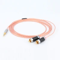 preffair hifi purity silver plated 2rca audio cable to 3 5mm plug audio video hifi cable black carbon fibre gold plated rca