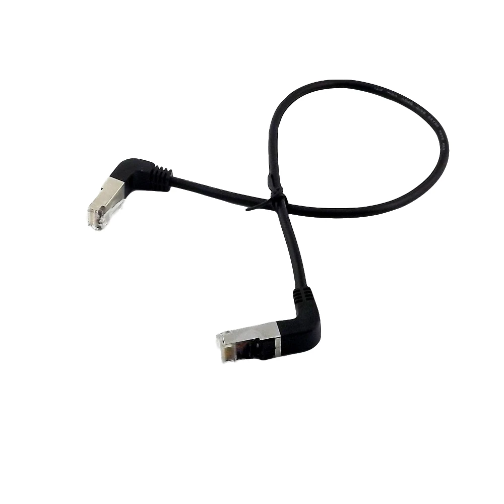 1x Ethernet LAN сеть RJ45 удлинитель адаптер кабель штекер 90 градусов угловой