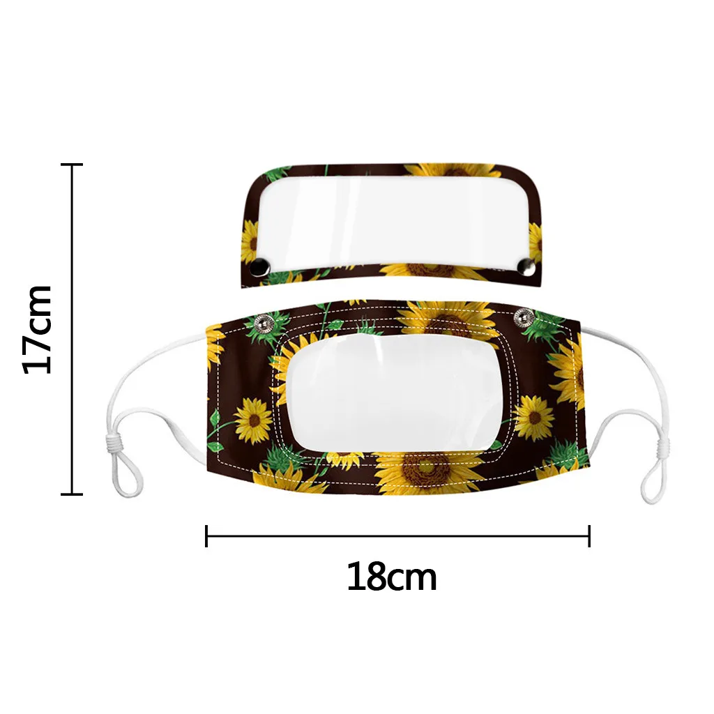 

Smile Clear Mouth Expression Lip Reading Face Mask with Detachable Eyes Shield For Adult Unisex Dustproof Mask mascarilla /03