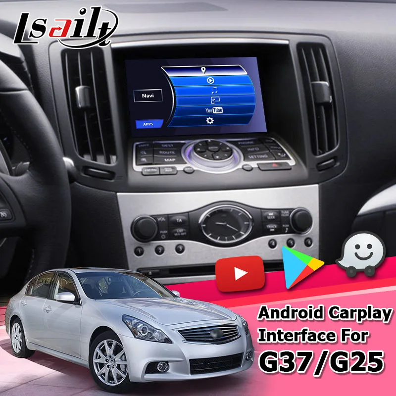 Интерфейс Android / carplay для Infiniti G37 G25 Q40 Skyline 2010 2016 с QX50 QX60 QX70 QX80 видеоинтерфейс от