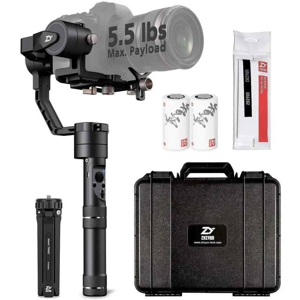 3 осевой ручной шарнирный стабилизатор ZHIYUN Crane Plus для беззеркальной камеры DSLR с