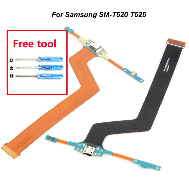 Для samsung SM-T520 T525 USB зарядное устройство разъем док-станция микрофонный гибкий кабель зарядный порт Запасная часть