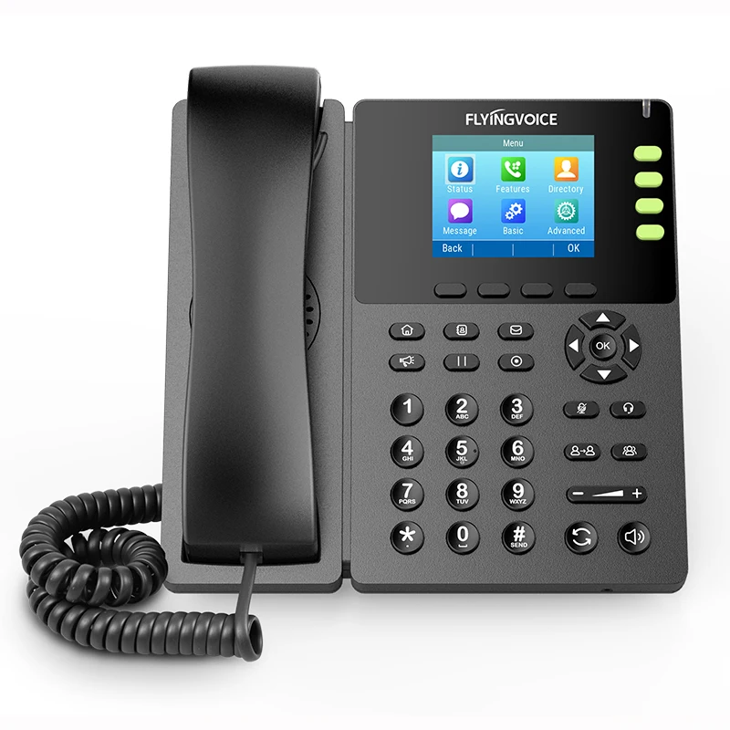 FlyingVoice VoIP телефон с POE /SIP телефоном цветной экран 2 8 дюйма 4 sip линии IP поддержкой wi
