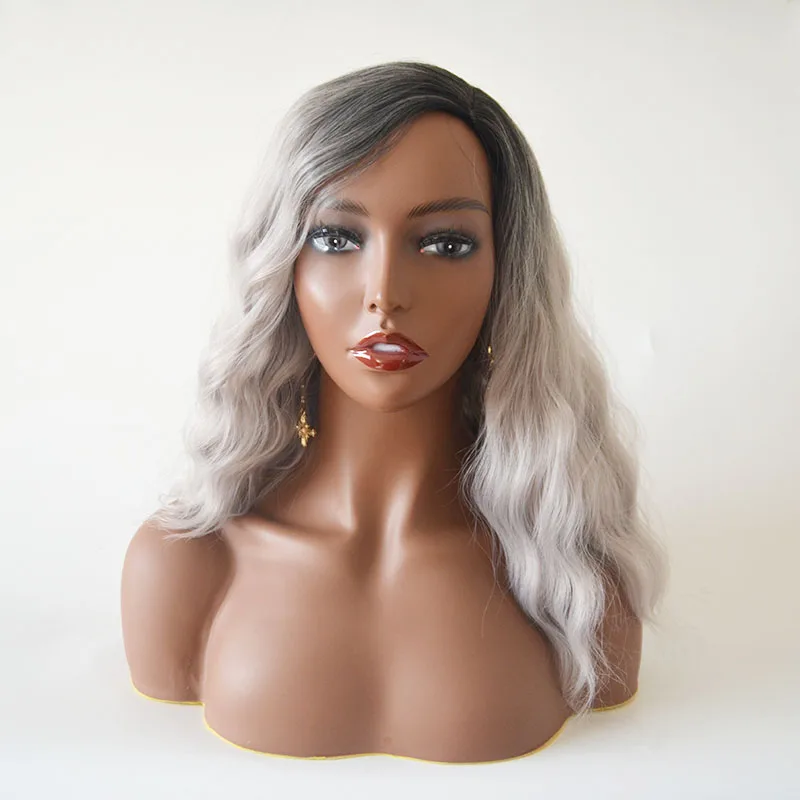 Realistic African Female Mannequin Head With Big Bust Sale For Hair Wig Jewelry Hat Earrings Scarf Display Wig Head Stand