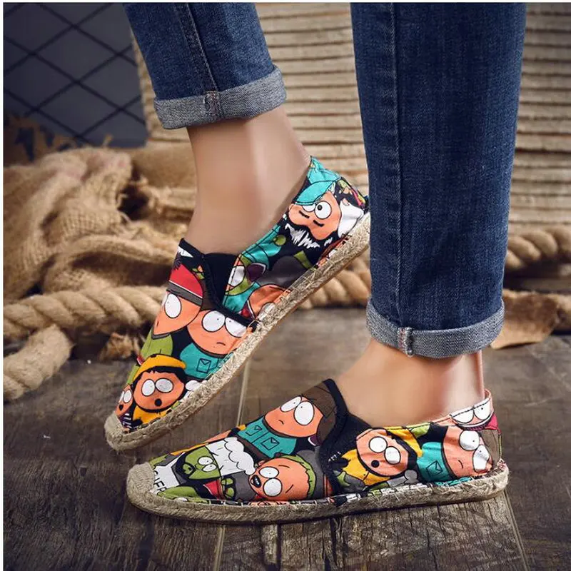 

Size 36-45 Women Casual canvas Shoes cartoon Linen Girl Espadrille Fisherman Shoes Ladies Flats Plimsolls Loafers driving shoes