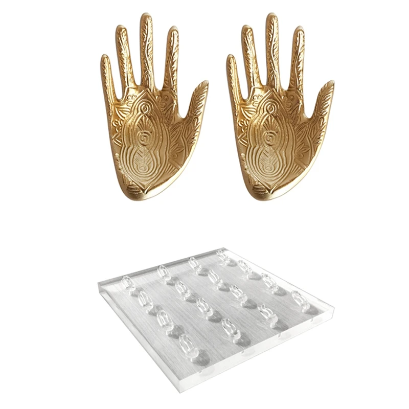 

1x квадратный акриловое кольцо-держатель кольцо Дисплей лоток кольцо зажимы стойки и 2 шт. ручная модель ювелирных изделий стойки висит коль...