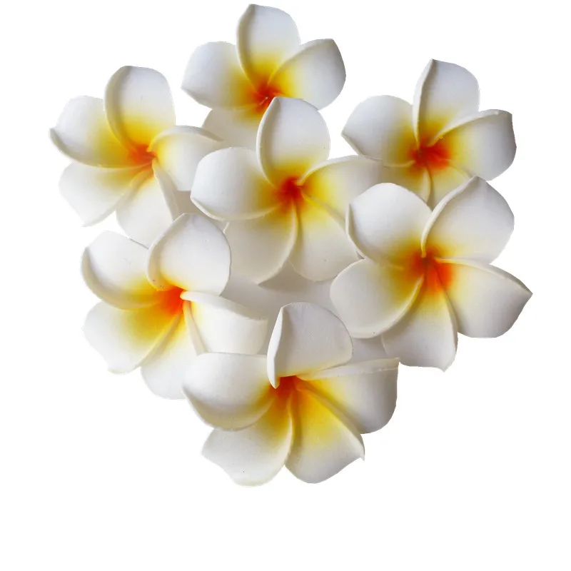 

50 большой 6 см Белый Цвет Пена Французский цветок для невесты Гавайский цветок Плюмерия Свадебные украшения Аксессуары для волос для женщин