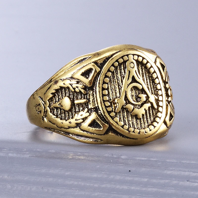 Fashion Jewelry Vintage Charm Mason Freemason Masonic Rings For Men Women Christmas Gifts images - 6