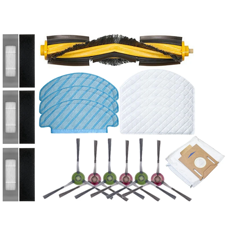 

Фильтр основной щетки швабры ткани тряпки Запасные Части Комплект Для Ecovacs Deebot OZMO T8 аксессуары для робота-пылесоса Kit