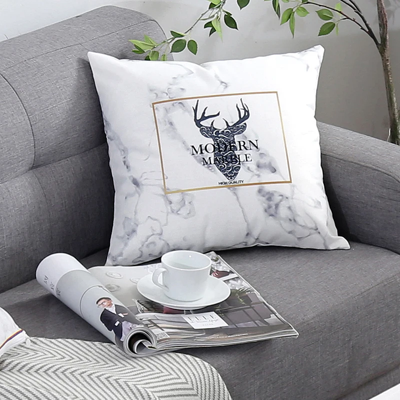 Наволочки из хлопка и льна, наволочка с принтом, для спальни, офиса, гостиной, 45x45 см - Цвет: Color 10