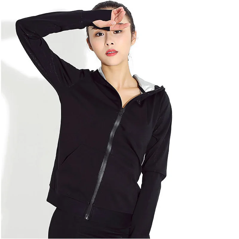 Женский брючный костюм для сауны тренировочный из эластичного нейлона с