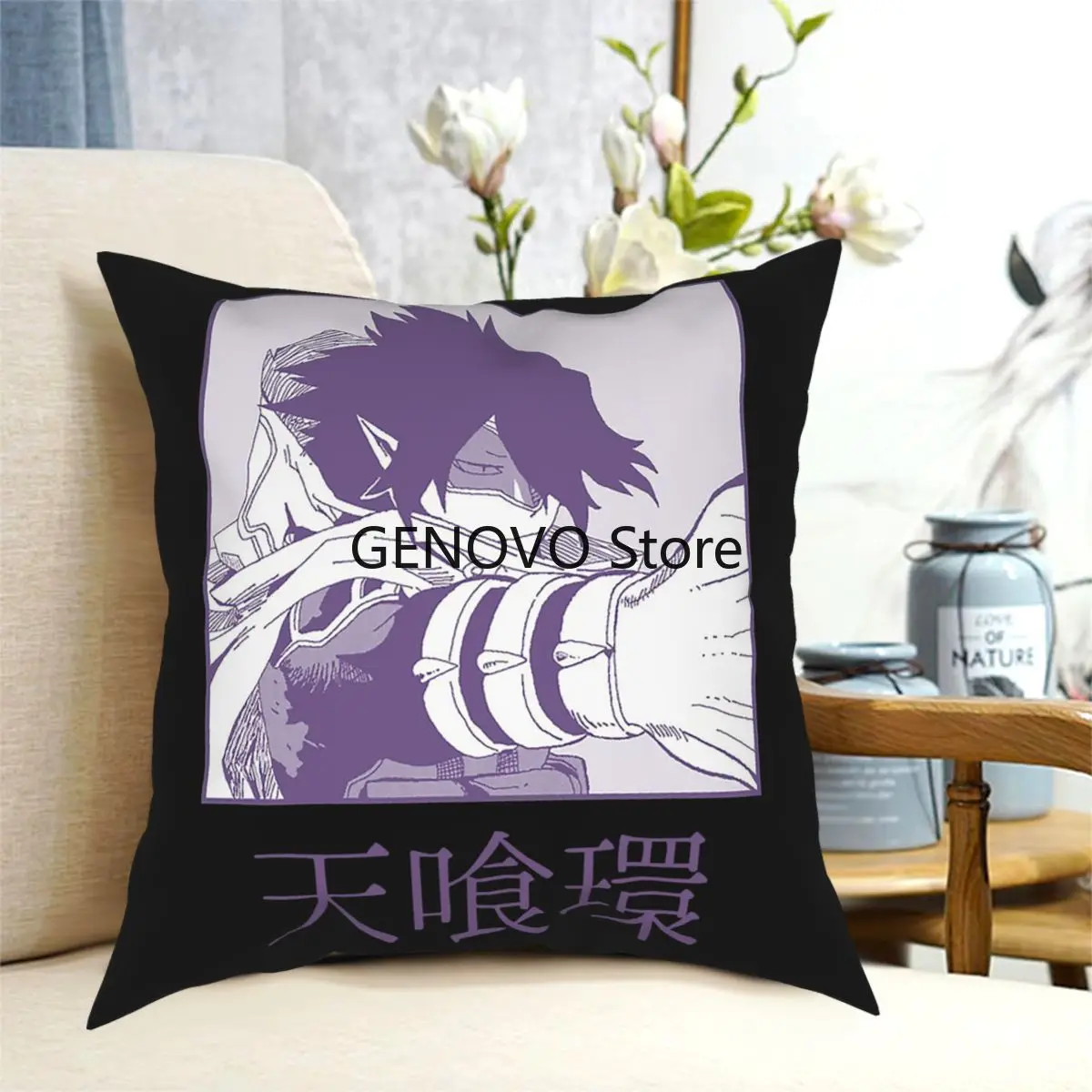 

Tamaki Amajiki Purple My Hero Academia Square Pillow Case pillows decorative for living room Customized Cushion Covers