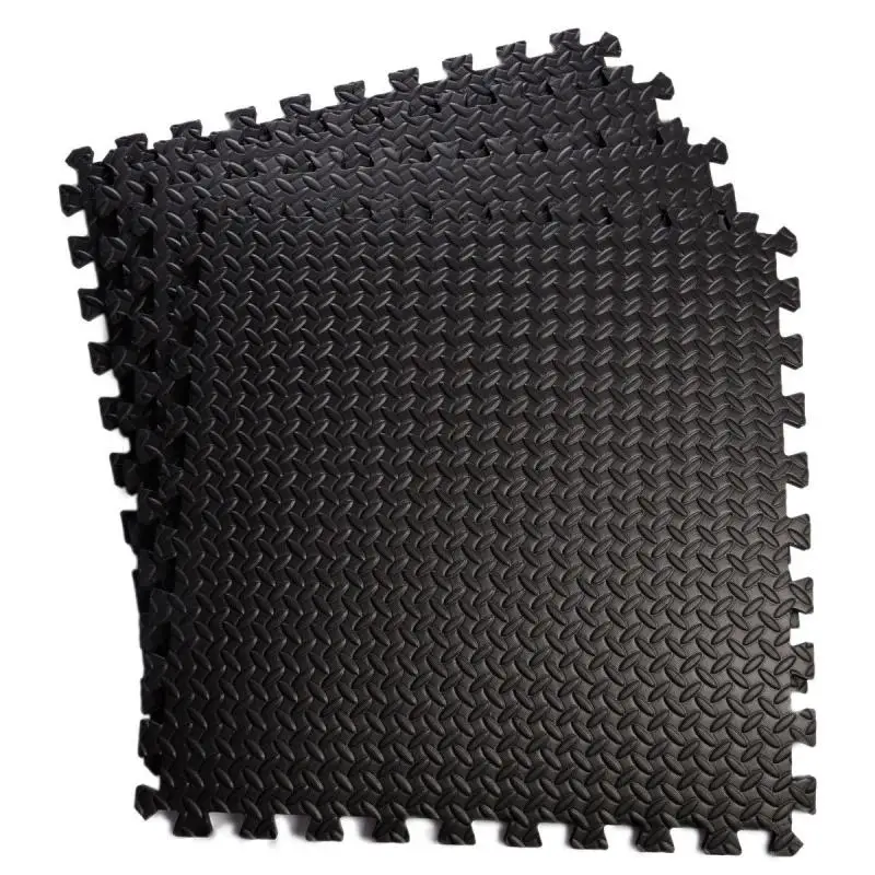 

EVA Interlocking Black Soft Foam Floor Mats, Children's Climbing Mats, Home Games Gym Floor Mats, Easy To Clean And Assemble HWC