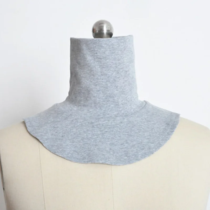 Хлопковые шарфы унисекс с мягким кольцом и ложным воротником зимние вязаные