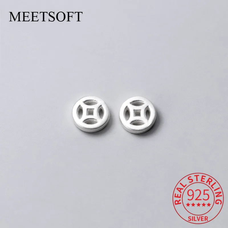 

MEETSOFT Классические Подвески из серебра 925 пробы в виде старинных монет, специальное ожерелье ручной работы «сделай сам», декоративные аксесс...