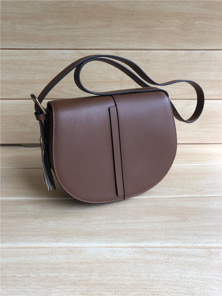 

Women's leather handbag Messenger Bag Shoulder Bag pure leather saddle bag