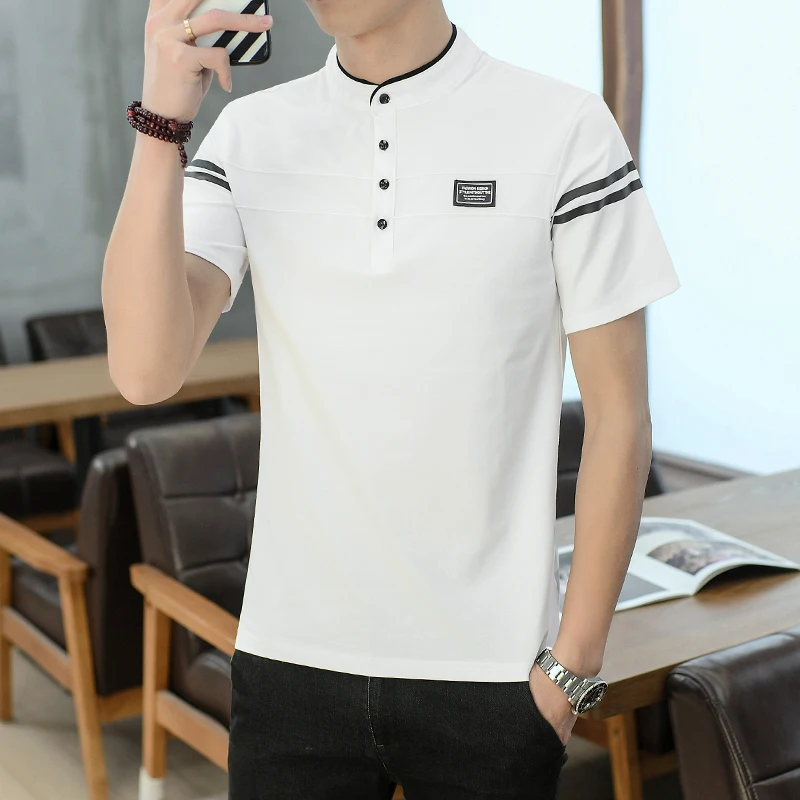 

Sleeve Short Stylish Men's Tops and Tees Casual T-shirt cotton Slim Fit T shirt Plus size men clothes