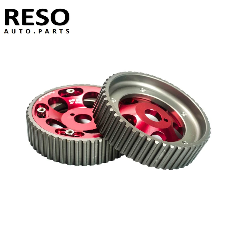 RESO Красный Регулируемый алюминиевый Шестеренчатый шкив для двигателя Toyota Supra 1JZ