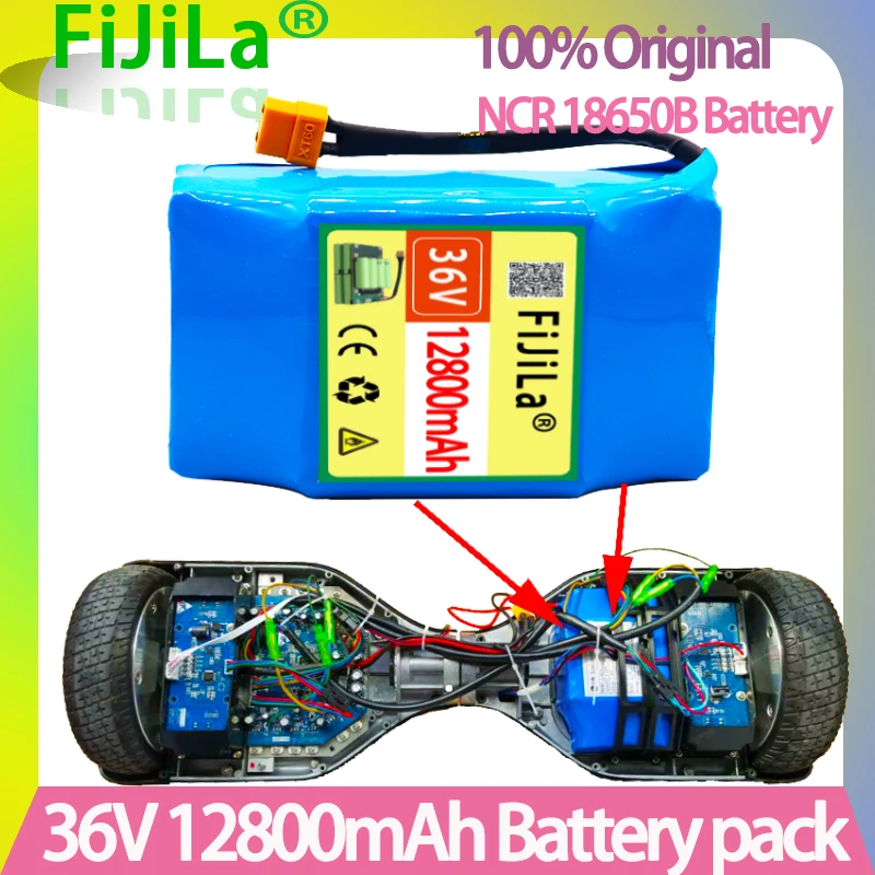 

18650 battery 10s2p Scooter Battery 36V Li ion batterie rechargeable 12800mAh 12.8Ah simple cycle tension Hover Board batterie