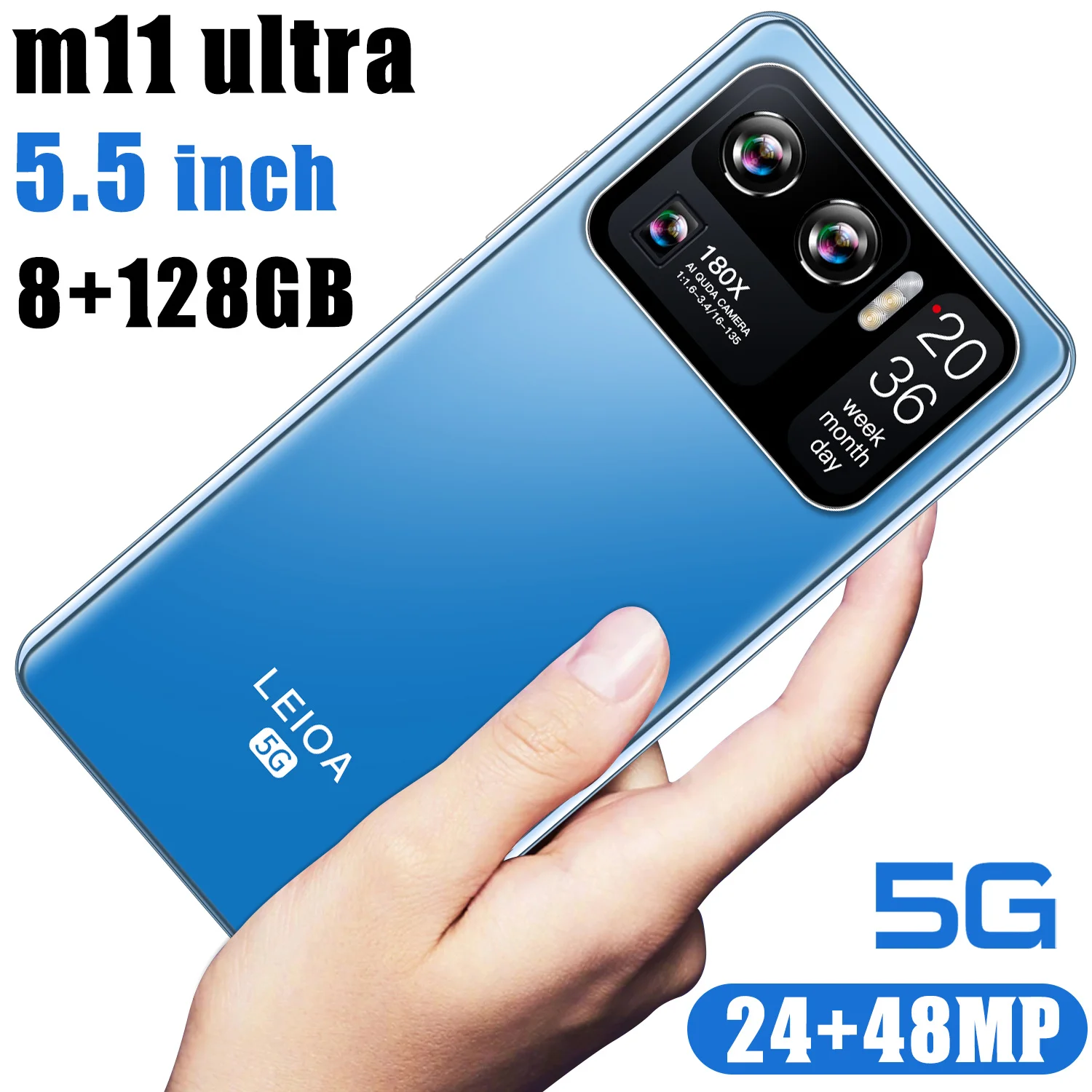 

Global Version XIAOM11 Ultra 8+128GB Face Fingerprint ID 24+48MP 4800mAh Deca Core Smartphone MTK6595 Dual SIM 5G LTE Cellphones
