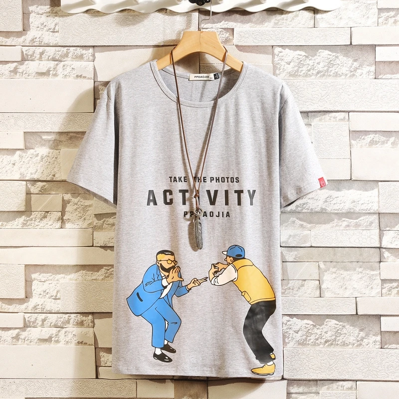 

Cotton Men's Fashion T-shirt Mens Summer Funny Printed Tshirts 5XL Casual Hip Hop T shirt Tee Man Oversized Tee Shirt Streetwear